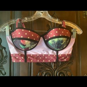 Modcloth Need I Say Shore Bikini Top in Wine/pink